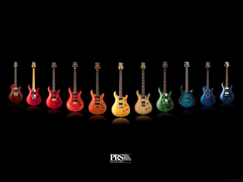 Electric Guitars in a Row