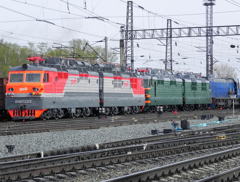 Electric Locomotives on Tracks