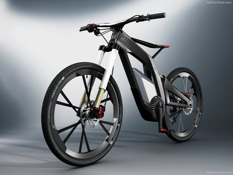 Electric Mountain Bike — Black, Modern, 3d Render