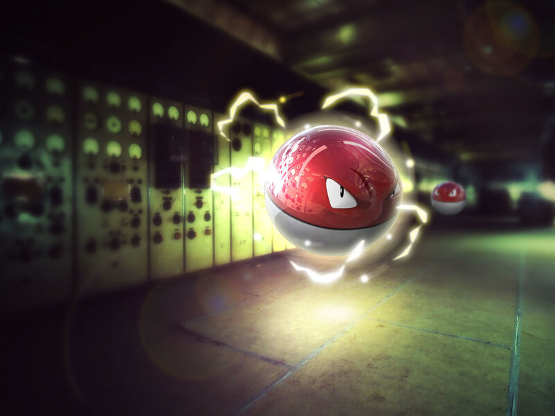 Electric Poké Ball in a Control Room