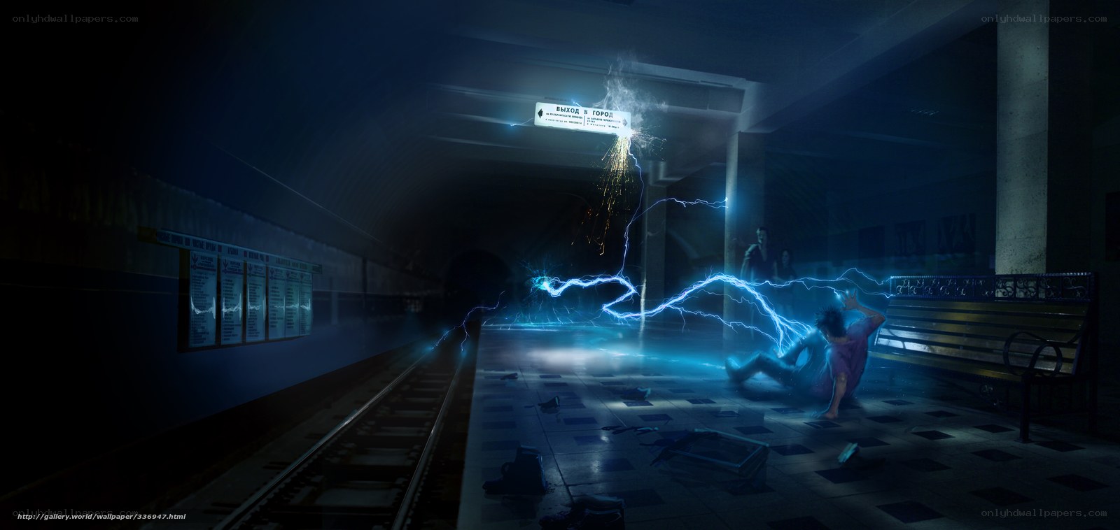Electric shock in subway station