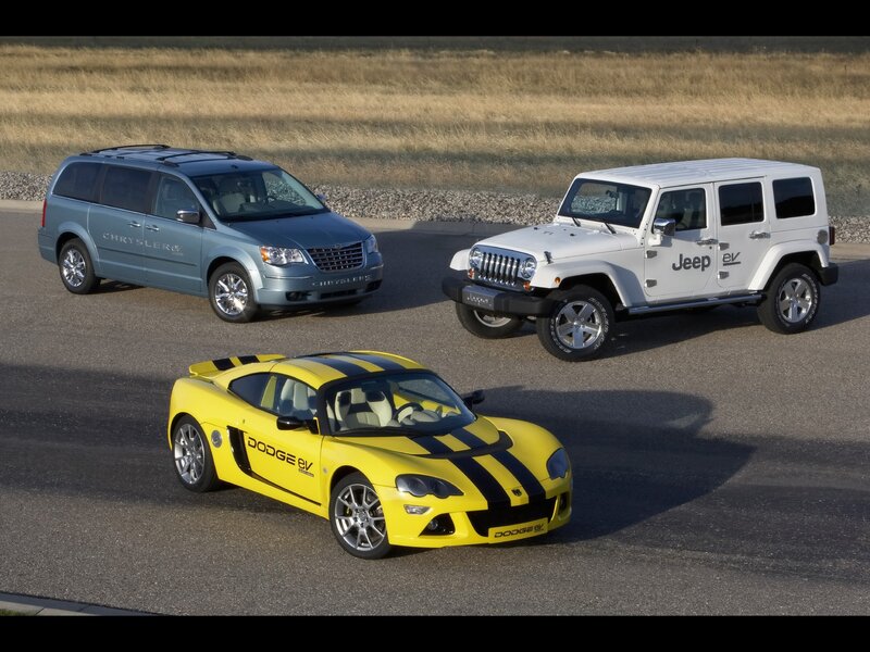 Electric vehicles on display