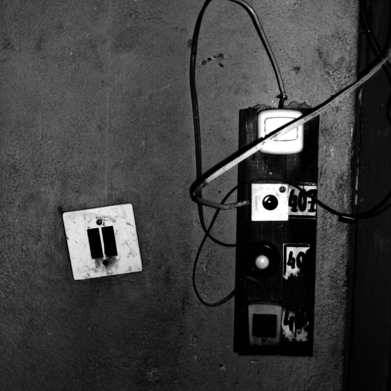 electrical panel on concrete wall