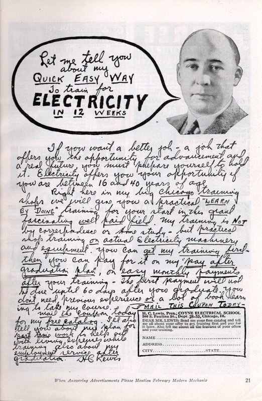 Electrician training ad