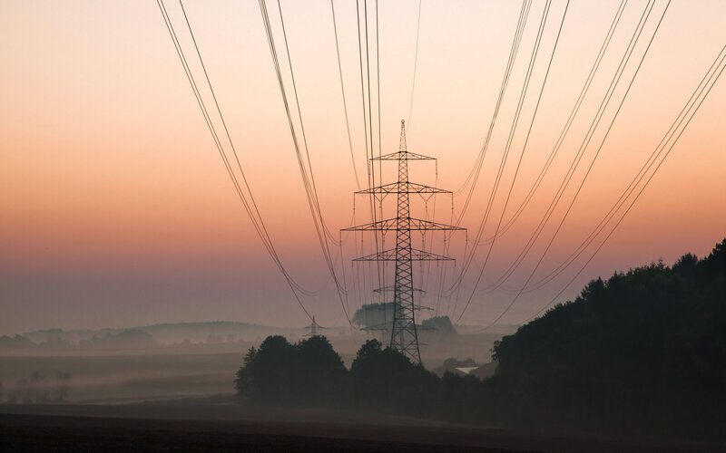 Electricity Pylon at Dawn