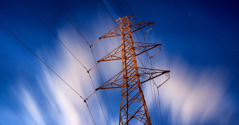 Electricity Pylon — Blue, Dramatic