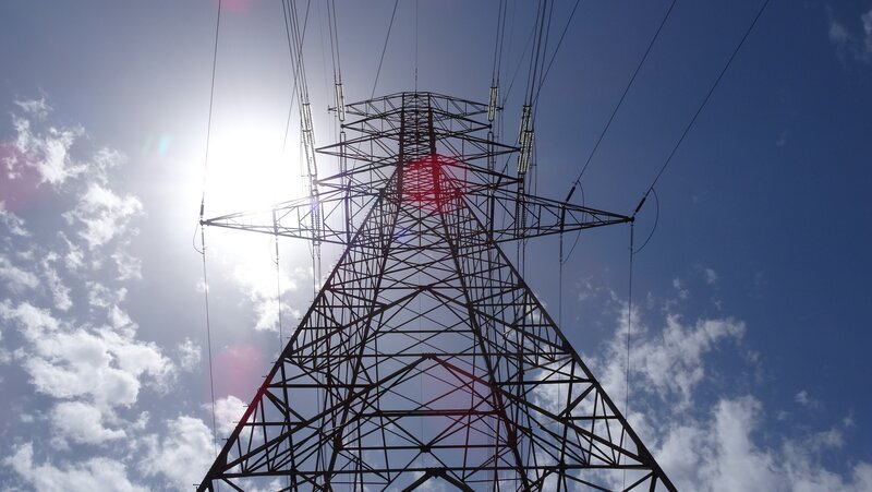 Electricity Pylon — Blue