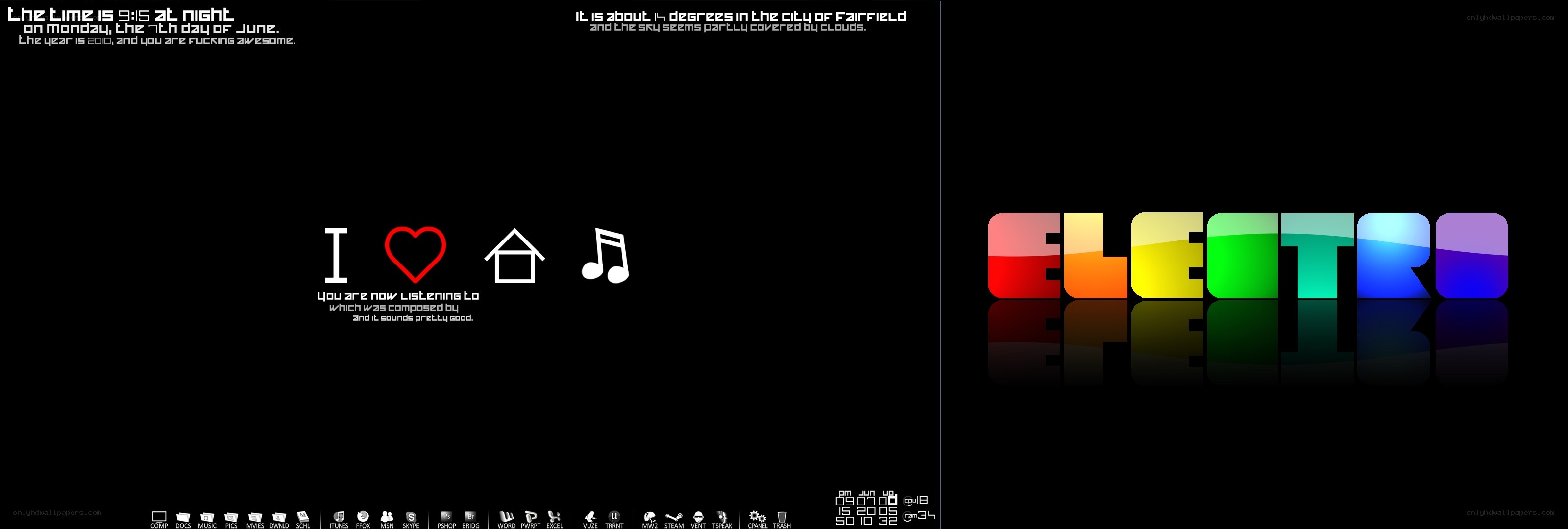Electro desktop theme