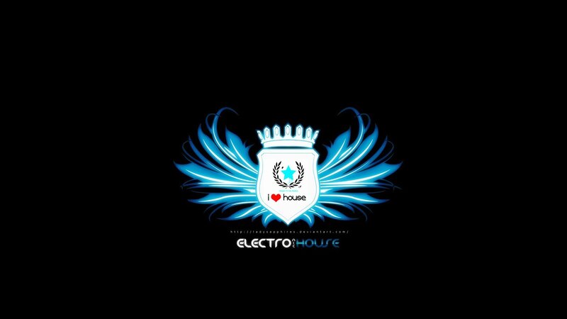 Electro House logo with wings