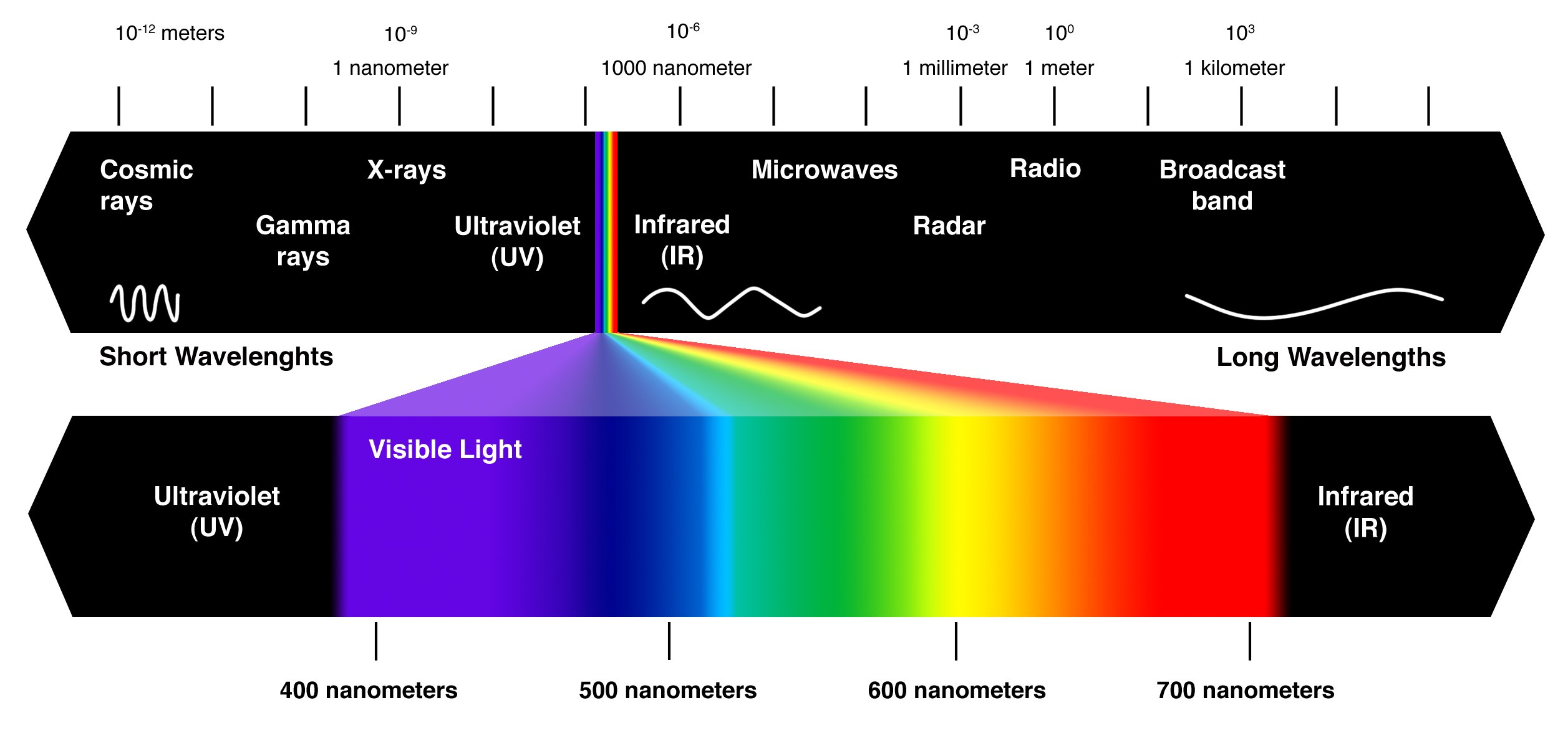 Electromagnetic spectrum chart