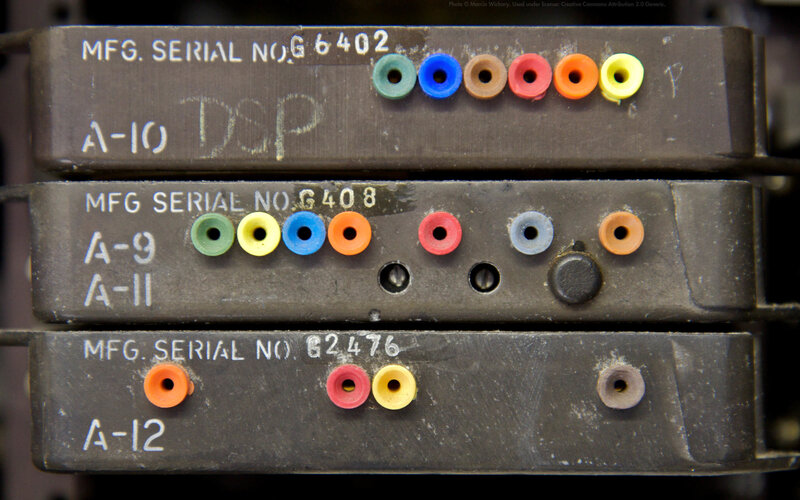 electronic components with color-coded connectors