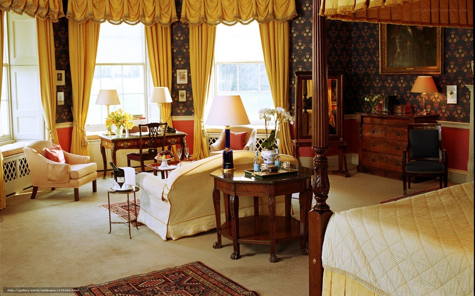 Elegant bedroom with classic decor