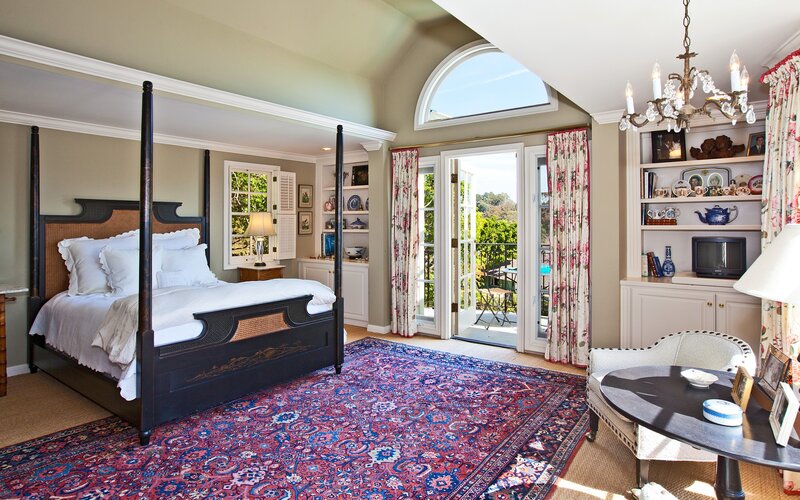 elegant bedroom with four-poster bed