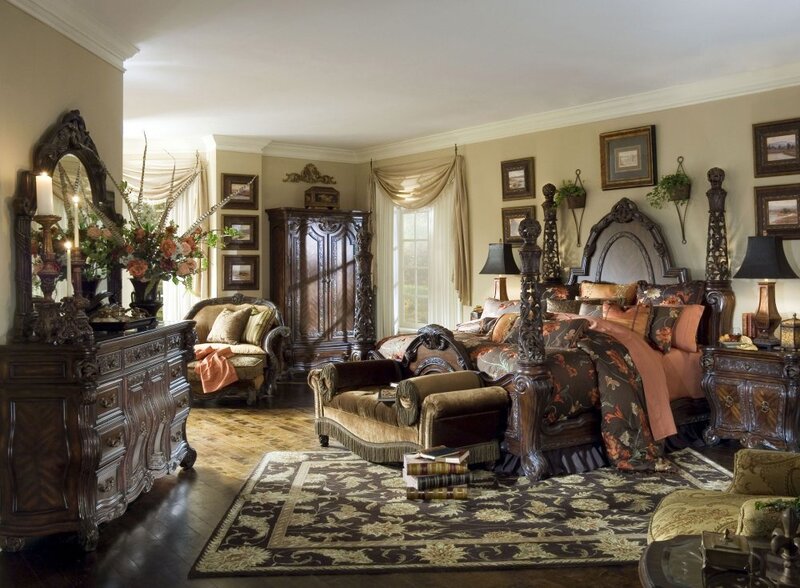elegant bedroom with four-poster bed