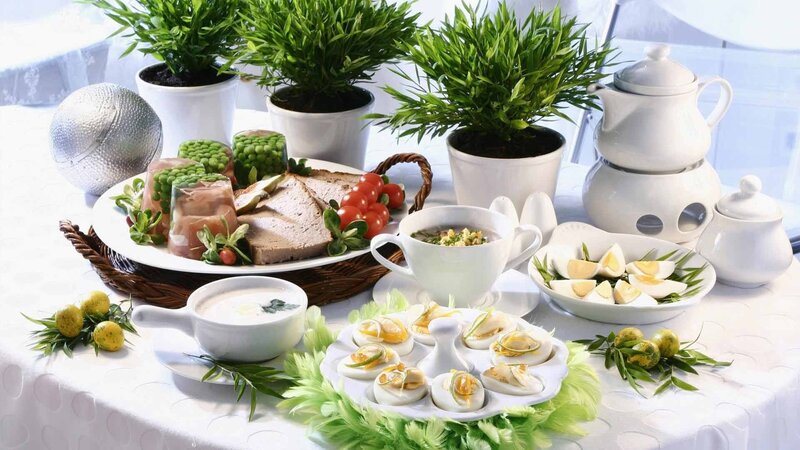 Elegant Breakfast Spread — White, Serene