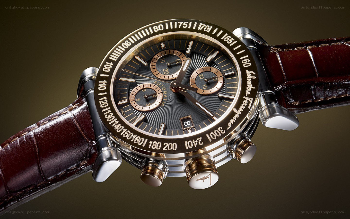 elegant chronograph wristwatch