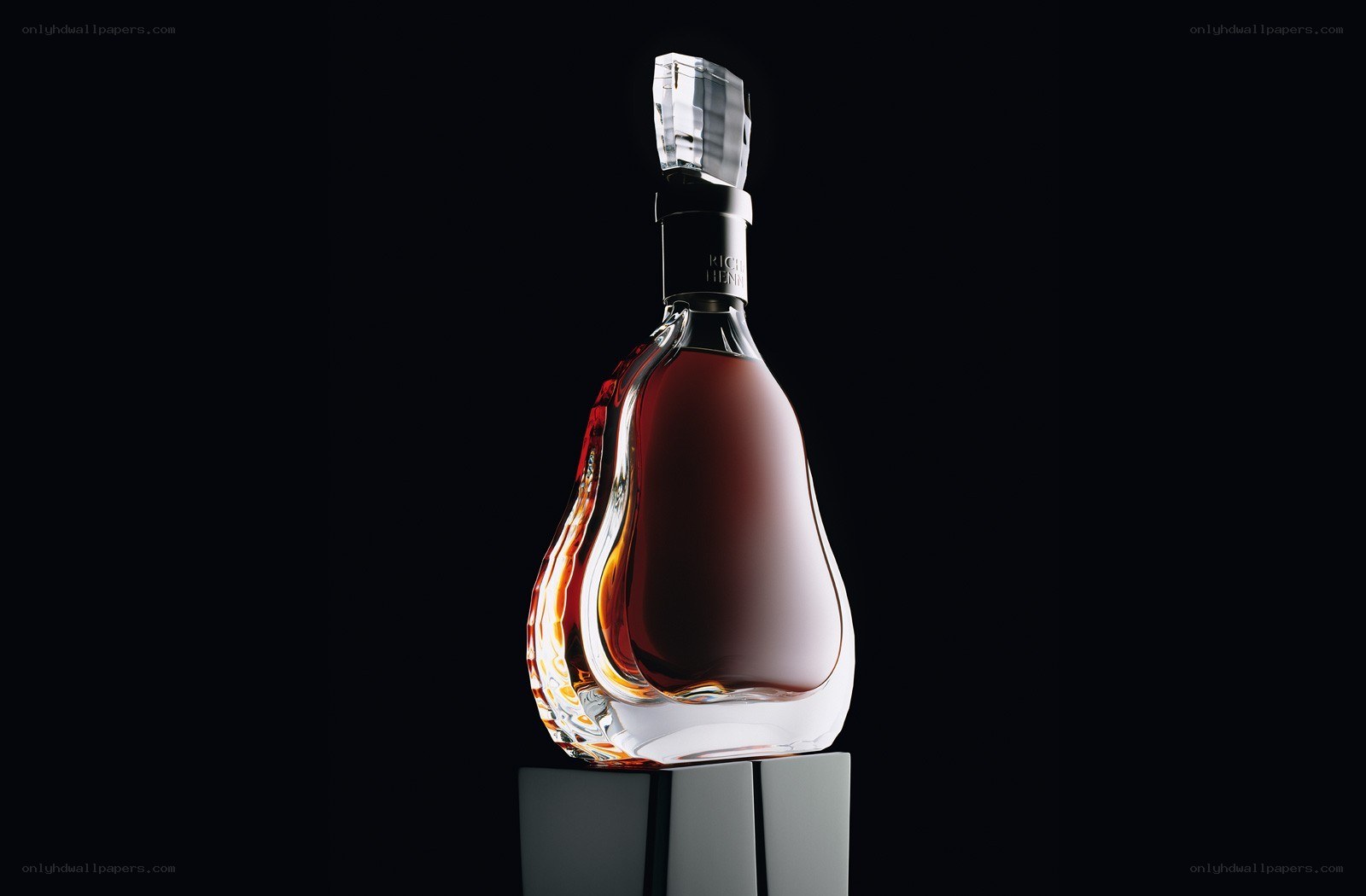 elegant cognac bottle