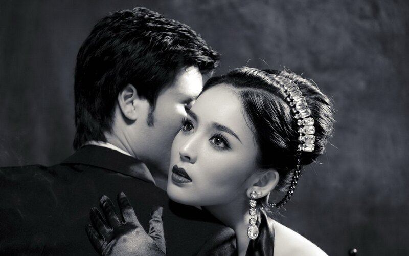 elegant couple in formal wear