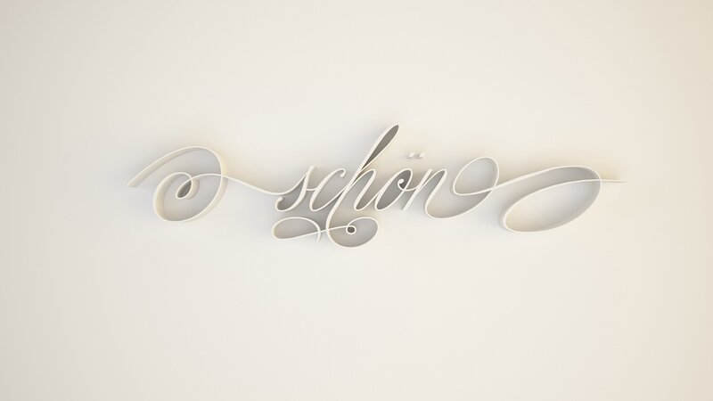 elegant cursive text art