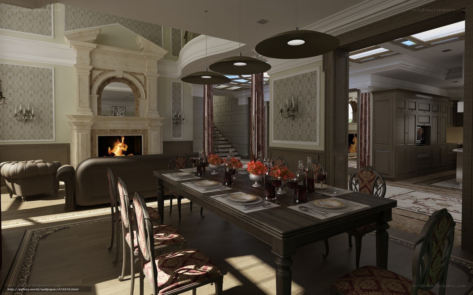 Elegant dining room interior