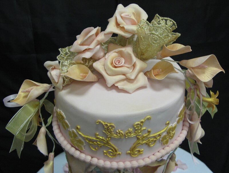 elegant floral cake decoration