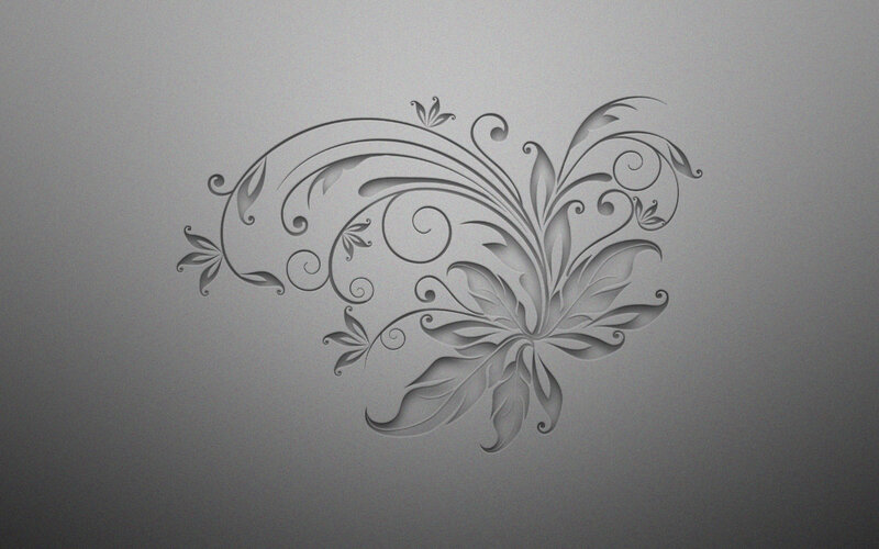 elegant floral scroll design