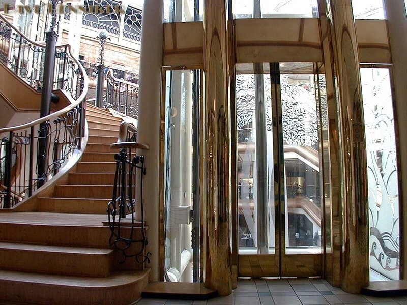 elegant interior with staircase and elevator