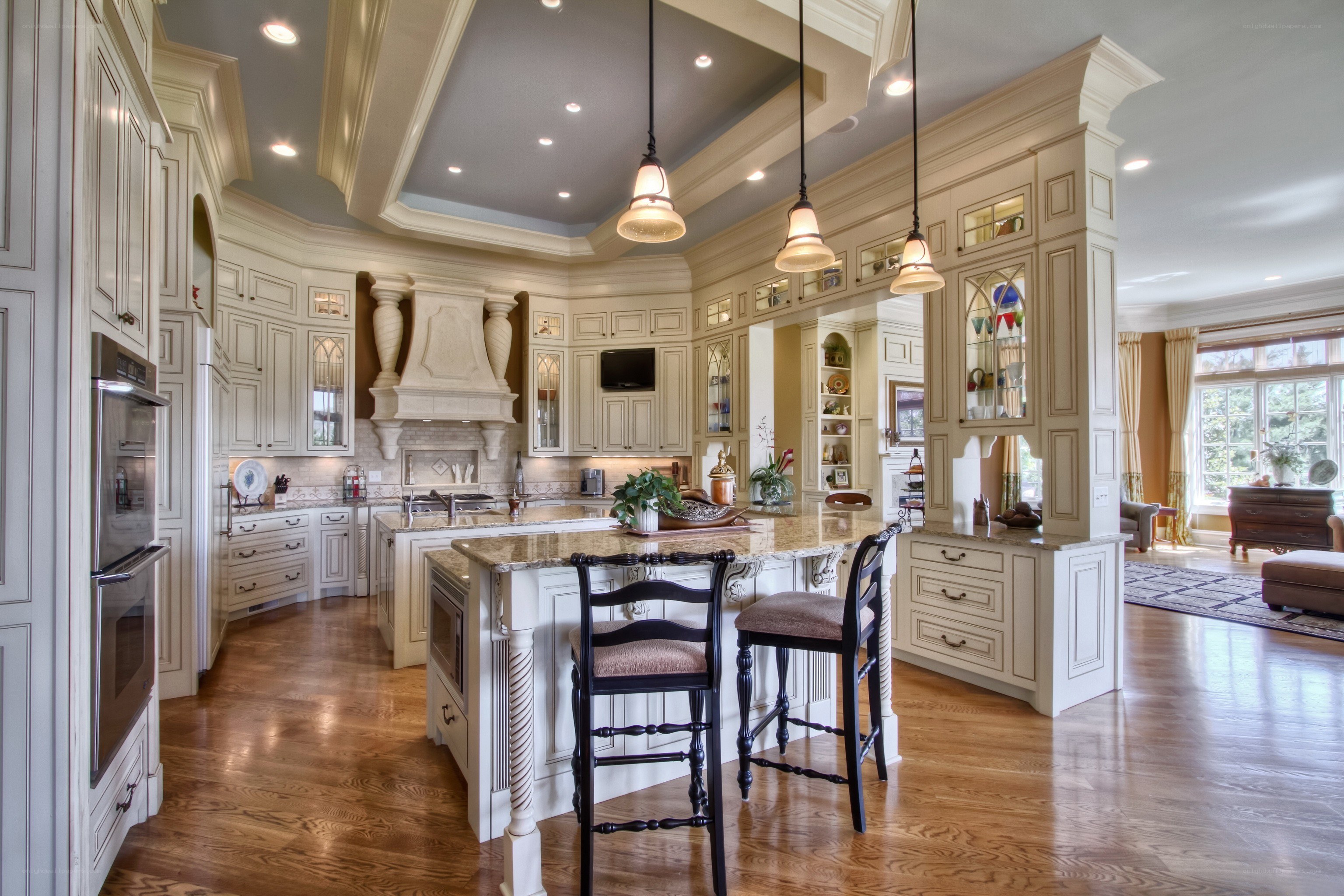elegant kitchen with island