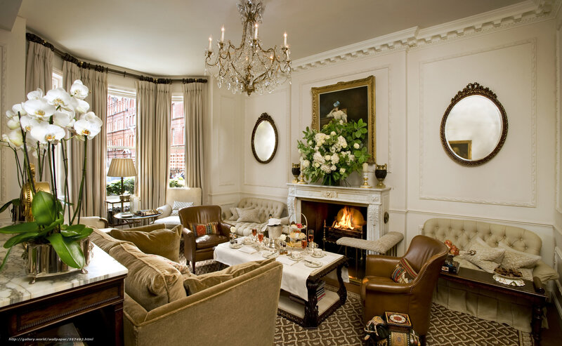 Elegant Living Room Interior — White