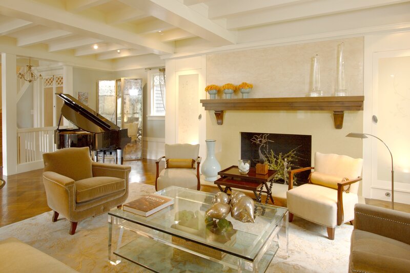 Elegant living room with piano