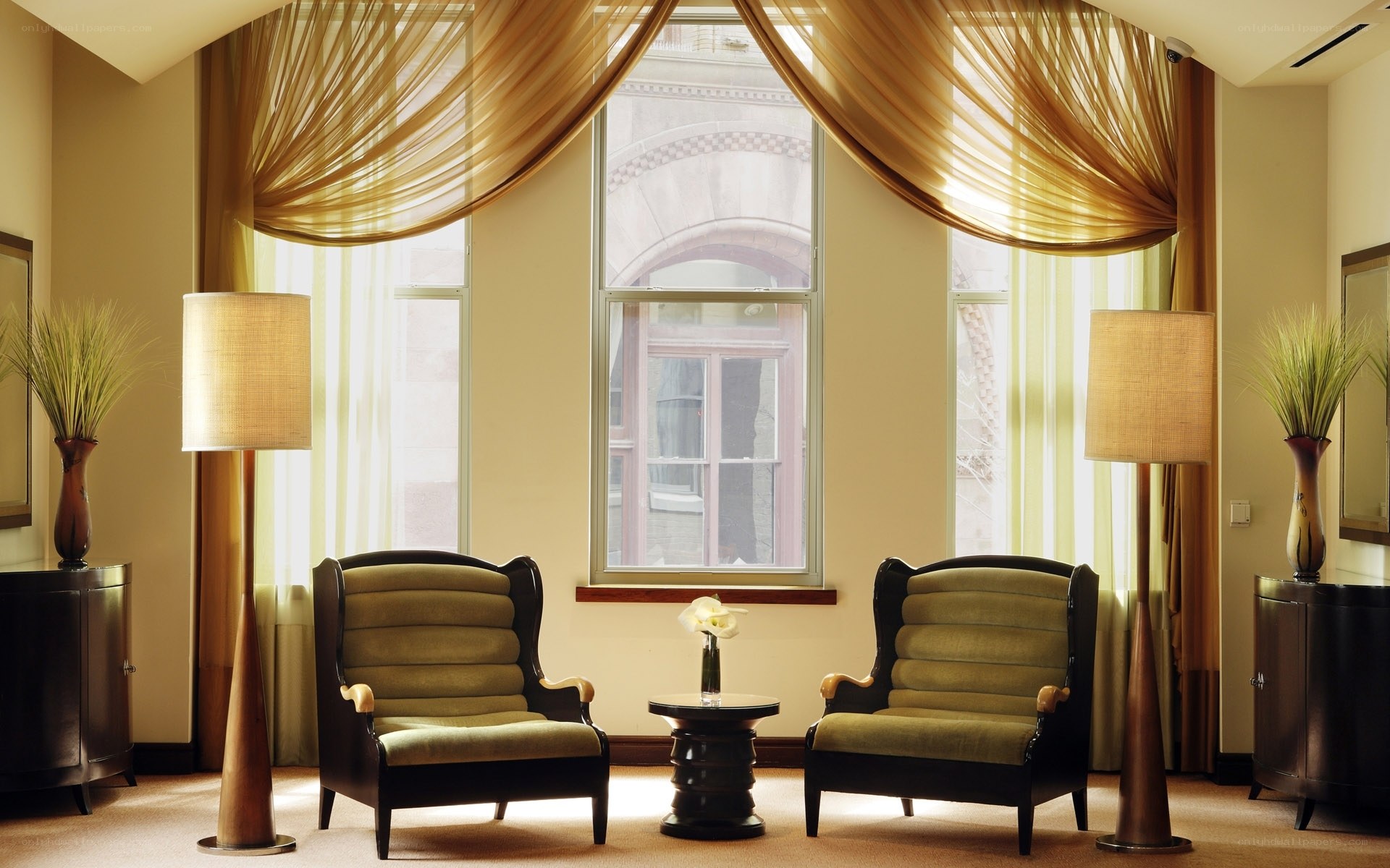 Elegant lounge with armchairs