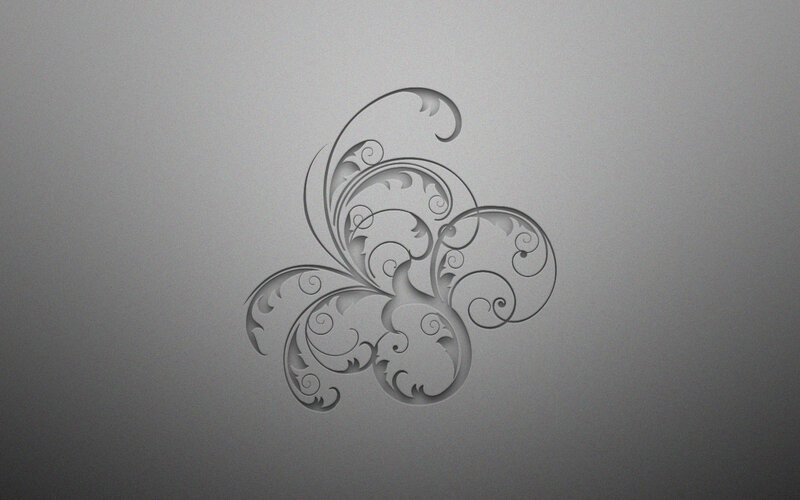 elegant monochrome floral design