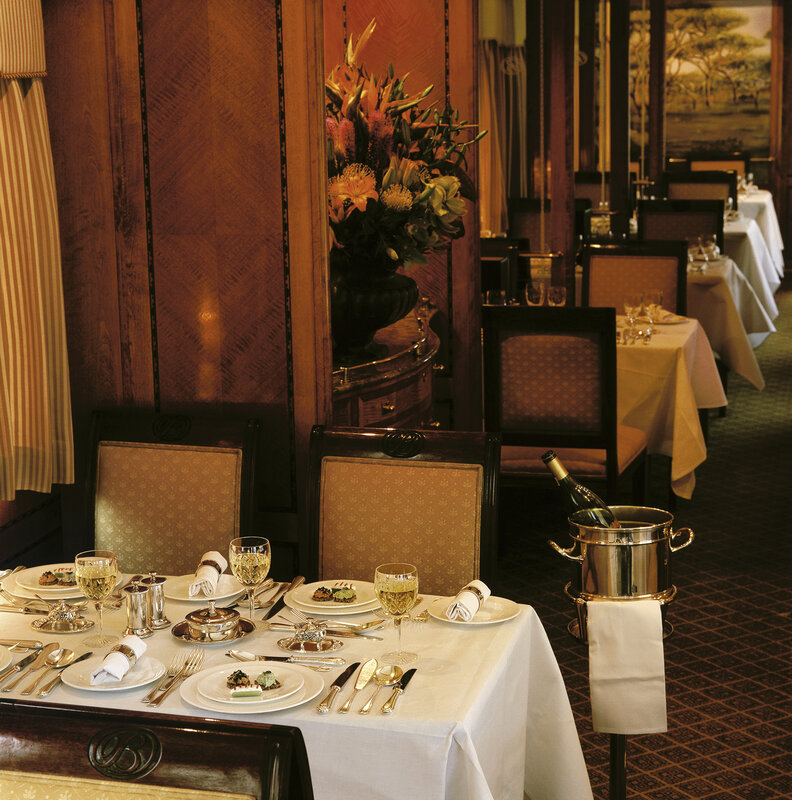 Elegant restaurant dining setup