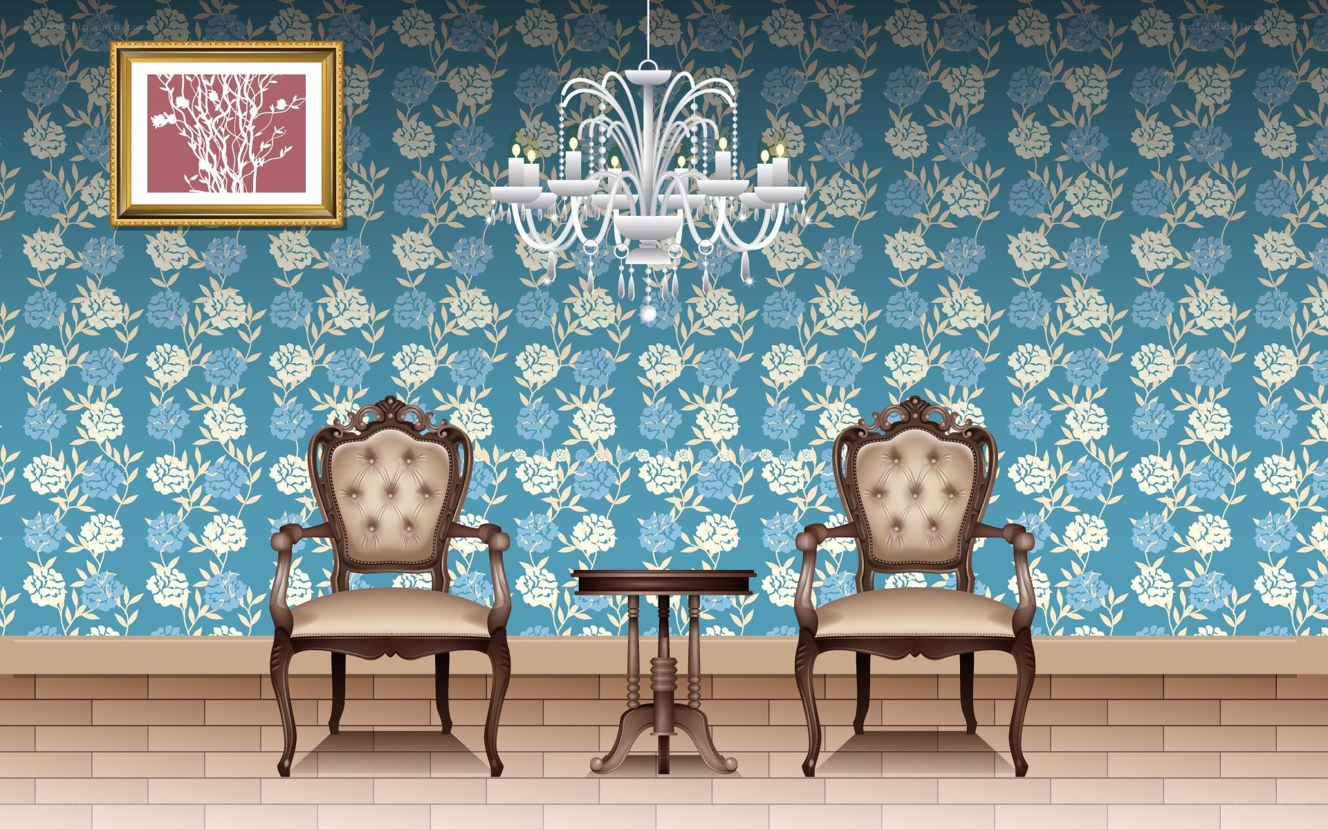 elegant room with two chairs