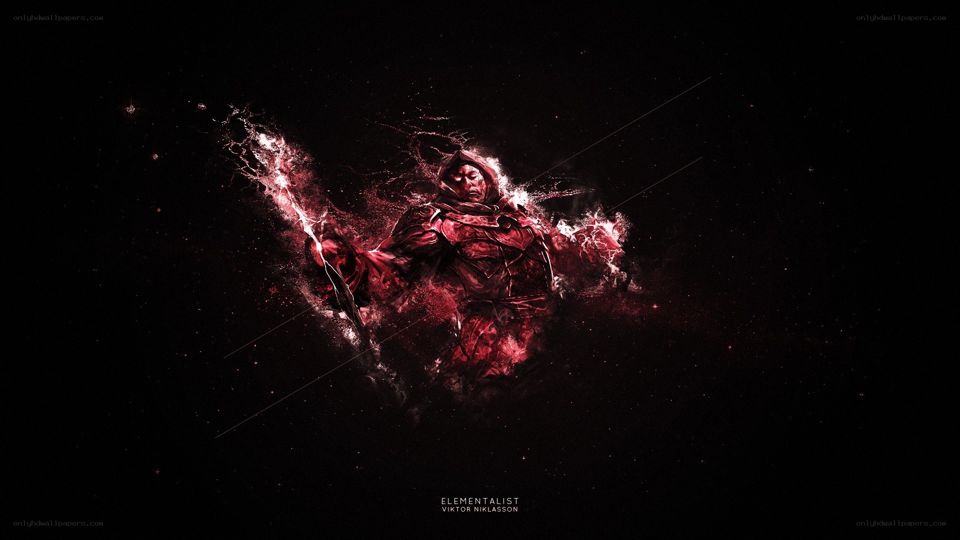 Elementalist in Red Energy