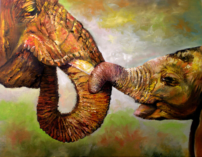 Elephant and Baby Elephant