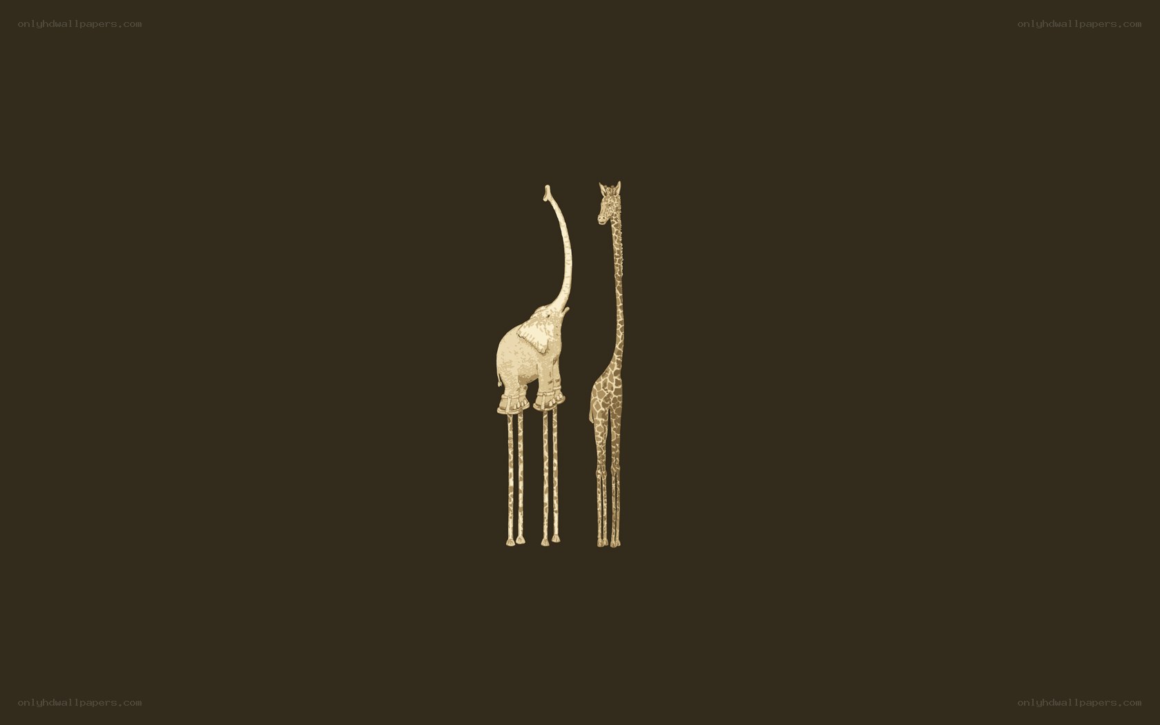 elephant and giraffe sculpture