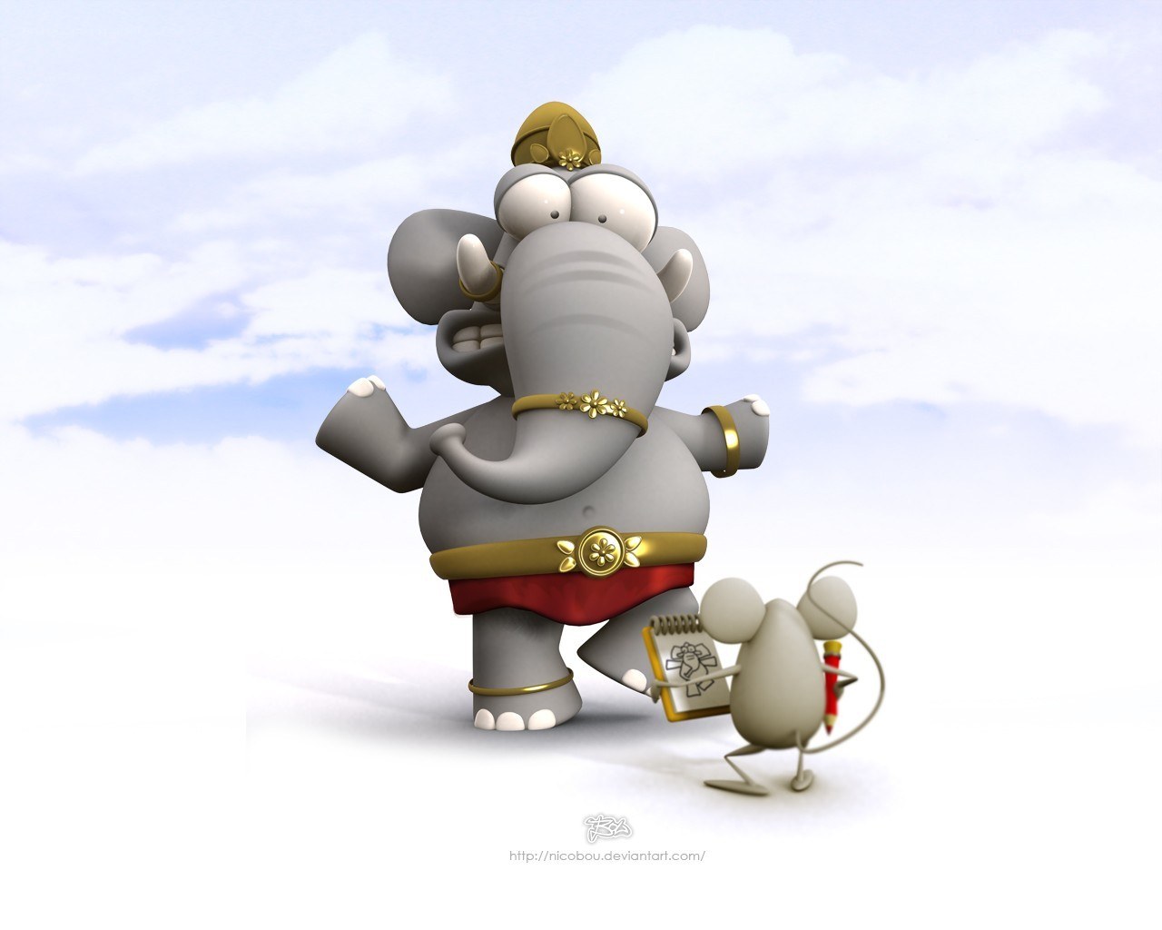 elephant and mouse characters