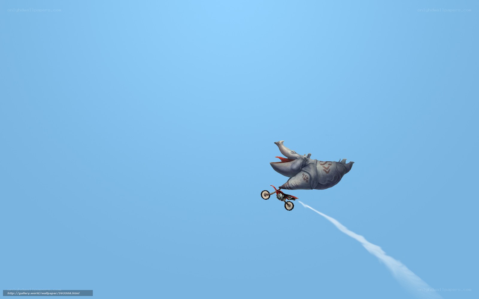 Elephant balloon with motorcycle