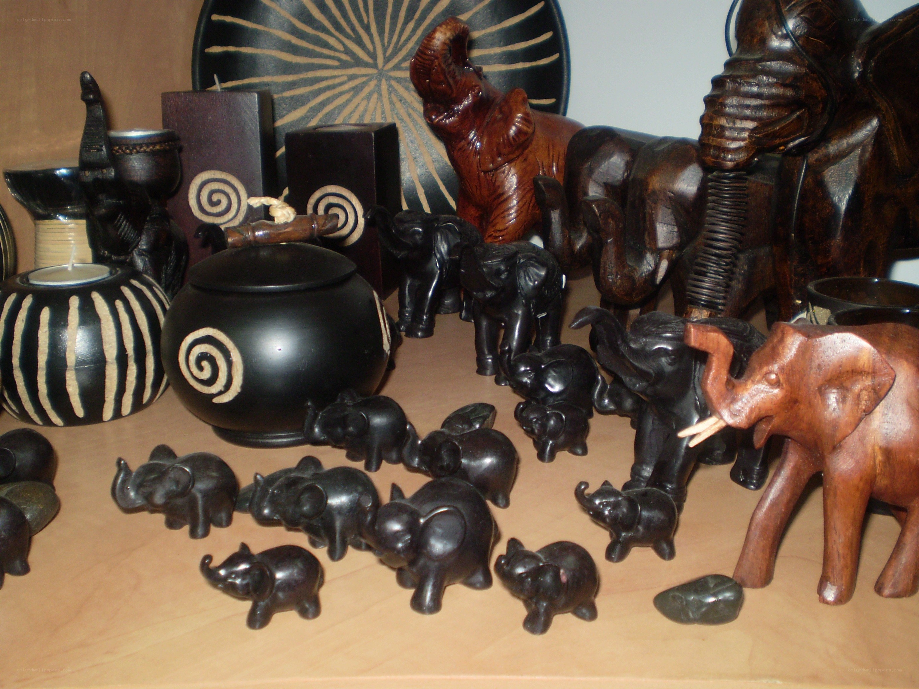 Elephant figurines and decor