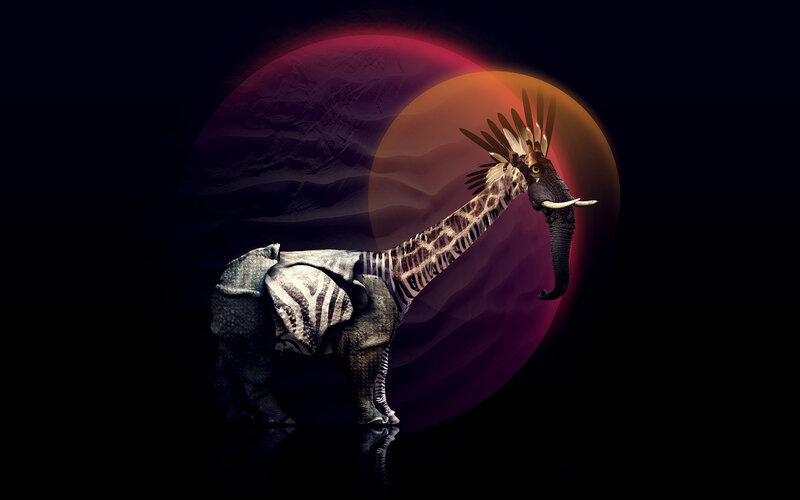 elephant-giraffe hybrid creature