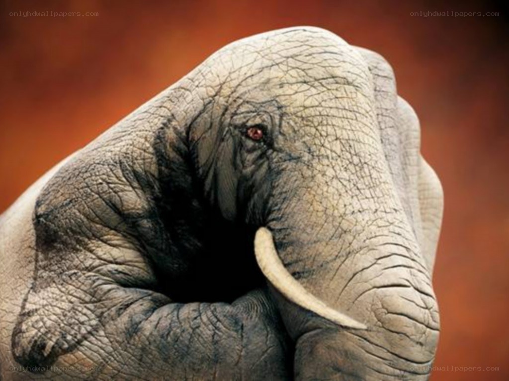 elephant hand sculpture