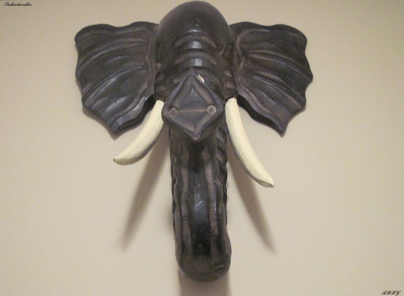 Elephant Head Sculpture