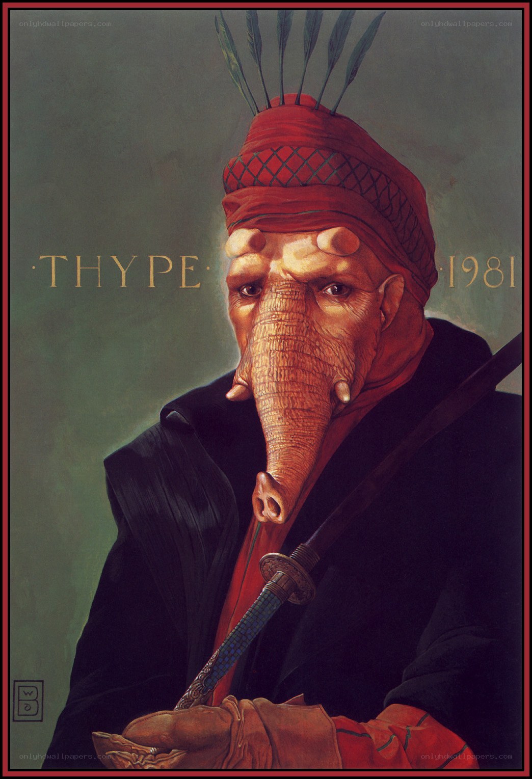 Elephant-headed warrior portrait