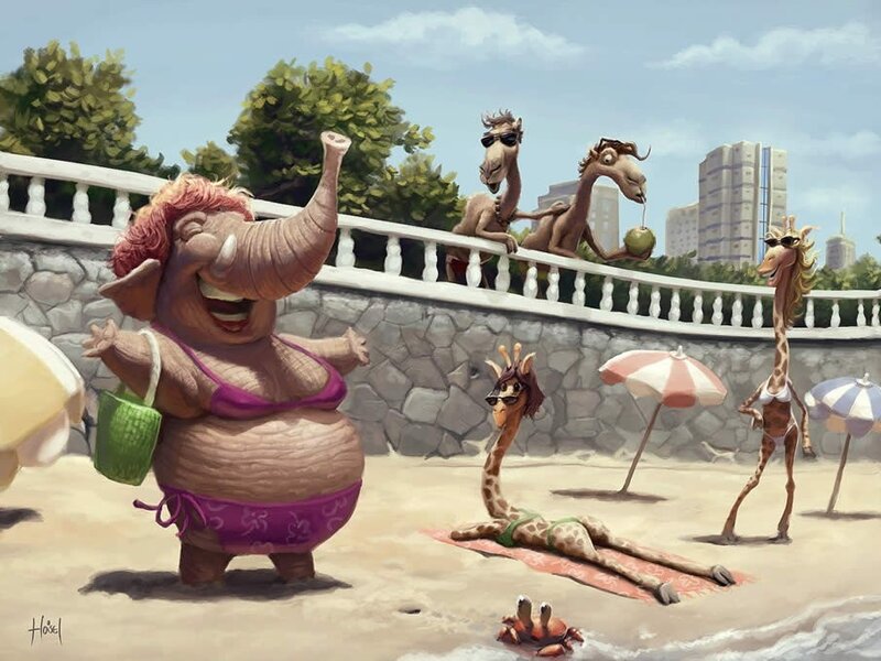 Elephant in Bikini
