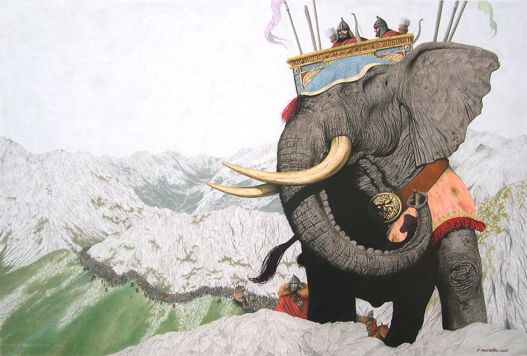 Elephant in the mountains