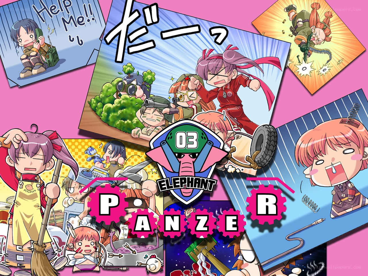 Elephant Panzer collage