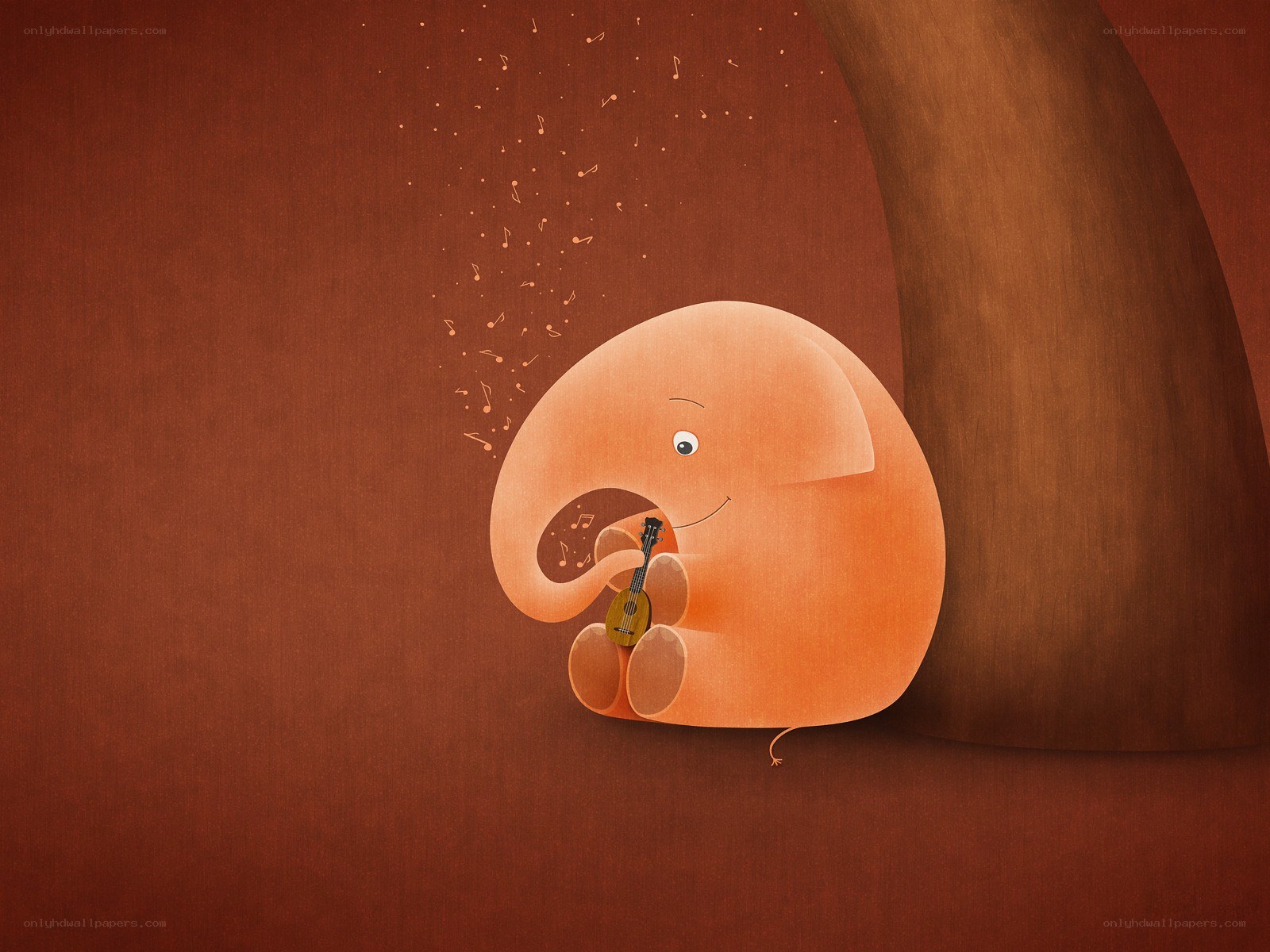 elephant playing ukulele