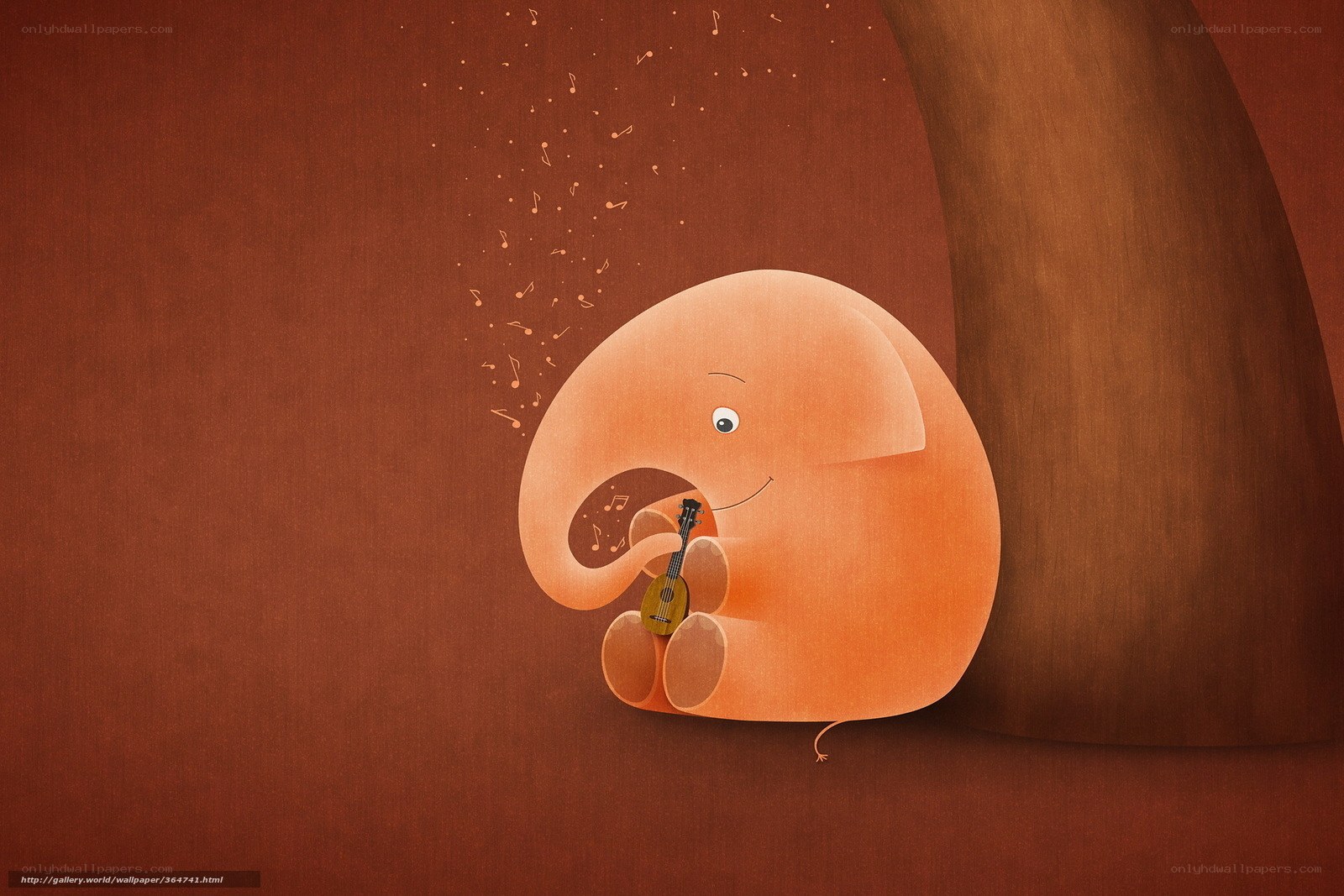 elephant playing ukulele
