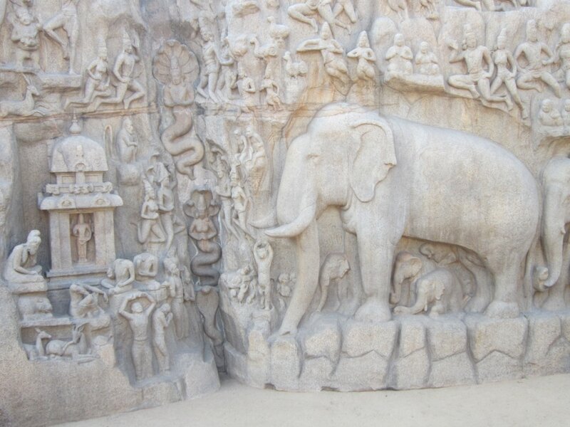 Elephant Relief Carving